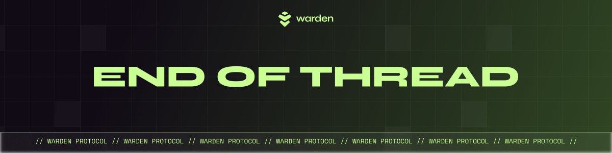 wardenprotocol's tweet image. [End of thread]

Anything below this is not from the official Warden Protocol account.

Please be cautious when interacting with any tweets containing links.

Do NOT engage with fake claim links for $WARD token.