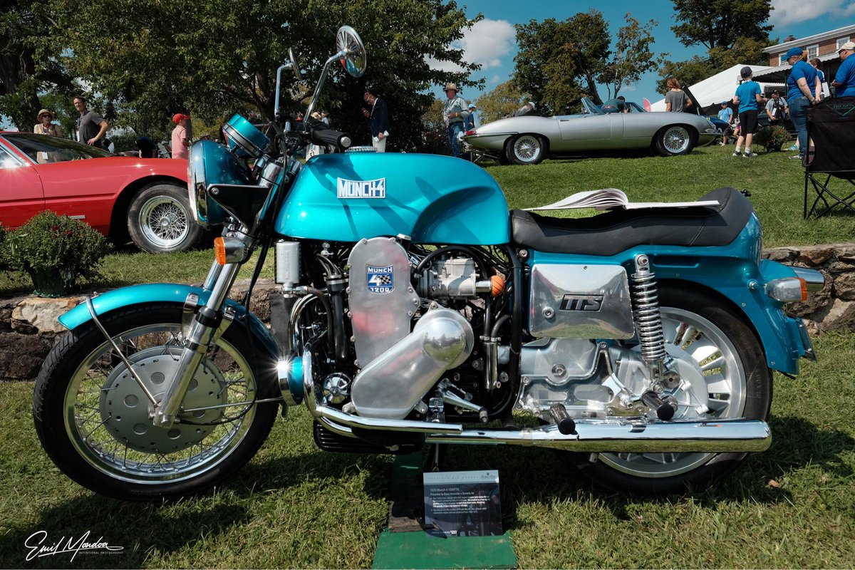 classicbikeshow's tweet image. Munch mummut was a hand built bike by German engineer Friedel Munch in the 60's and 70's. Powered by a 1177cc 4 cylinder NSU car engine, 88bhp. Only 450 were built over a decade. What's your thoughts on this bike?
#classicbikeshows #classicmotorcycle    #motorcycleevents