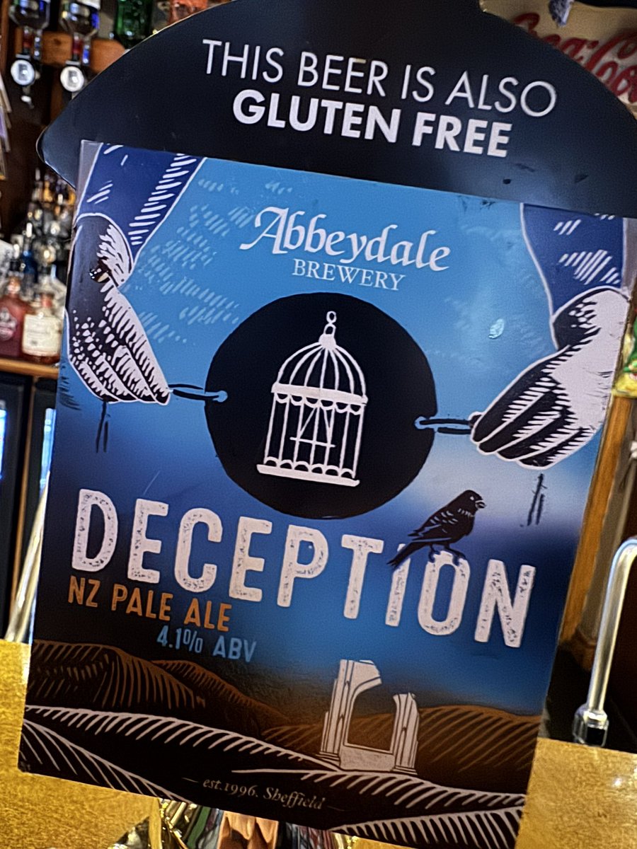 Scholars Bar Scarbro (@scholars_bar) on Twitter photo New on the pumps….
<a href="/AbbeydaleBeers/">Abbeydale Brewery</a> ‘DECEPTION’
4.1% NZ Pale Ale
<a href="/northridingbrew/">northridingbrewery</a> ‘CITRA PALE’
4.5% Citra in a glass!!
<a href="/ScarboroCAMRA/">Scarborough CAMRA</a> New on the pumps….
<a href="/AbbeydaleBeers/">Abbeydale Brewery</a> ‘DECEPTION’
4.1% NZ Pale Ale
<a href="/northridingbrew/">northridingbrewery</a> ‘CITRA PALE’
4.5% Citra in a glass!!
<a href="/ScarboroCAMRA/">Scarborough CAMRA</a>