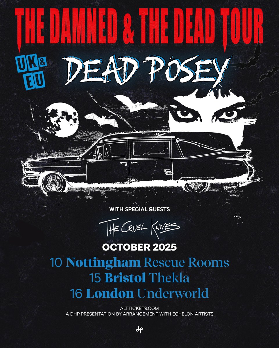 NEW/ Los Angeles' riotous rock duo <a href="/dead_posey/">DEAD POSEY</a> are coming to the UK in October!

They'll be playing live at <a href="/rescuerooms/">Rescue Rooms</a>, <a href="/theklabristol/">Thekla Bristol</a> and <a href="/TheUnderworld/">The Underworld</a>, alongside British rock band <a href="/TheCruelKnives/">The Cruel Knives</a>.

Tickets are on sale now: tinyurl.com/4frp4727