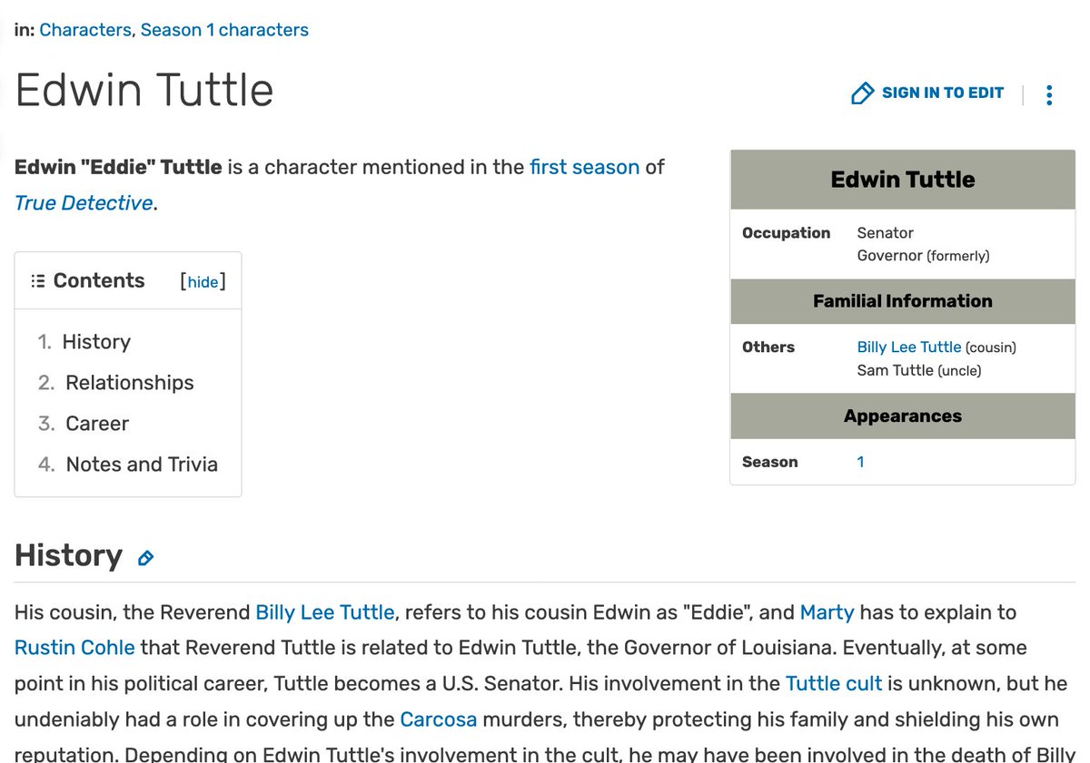 Mocata777's tweet image. True Detective S1 - One of the antagonists, a state governor and suspected member of an elite occult pedo ring, is Ed Tuttle. The architect who designed the main house on Epstein island, and long time friend of Epstein, is called Ed Tuttle.
