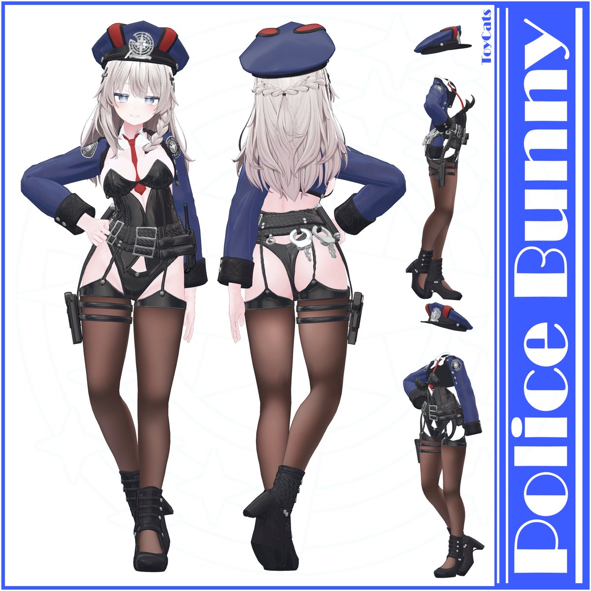 🎁販売記念RTキャンペーン🎁
夏だけどバニー服だよ！

RT＆いいね してくださった方５名に「Polaris Bunny -All Package-」プレゼント！(7/23まで  
 セールは7/25までやってます！ 
📷toycats.booth.pm/items/7195521
#VRChat #booth_pm