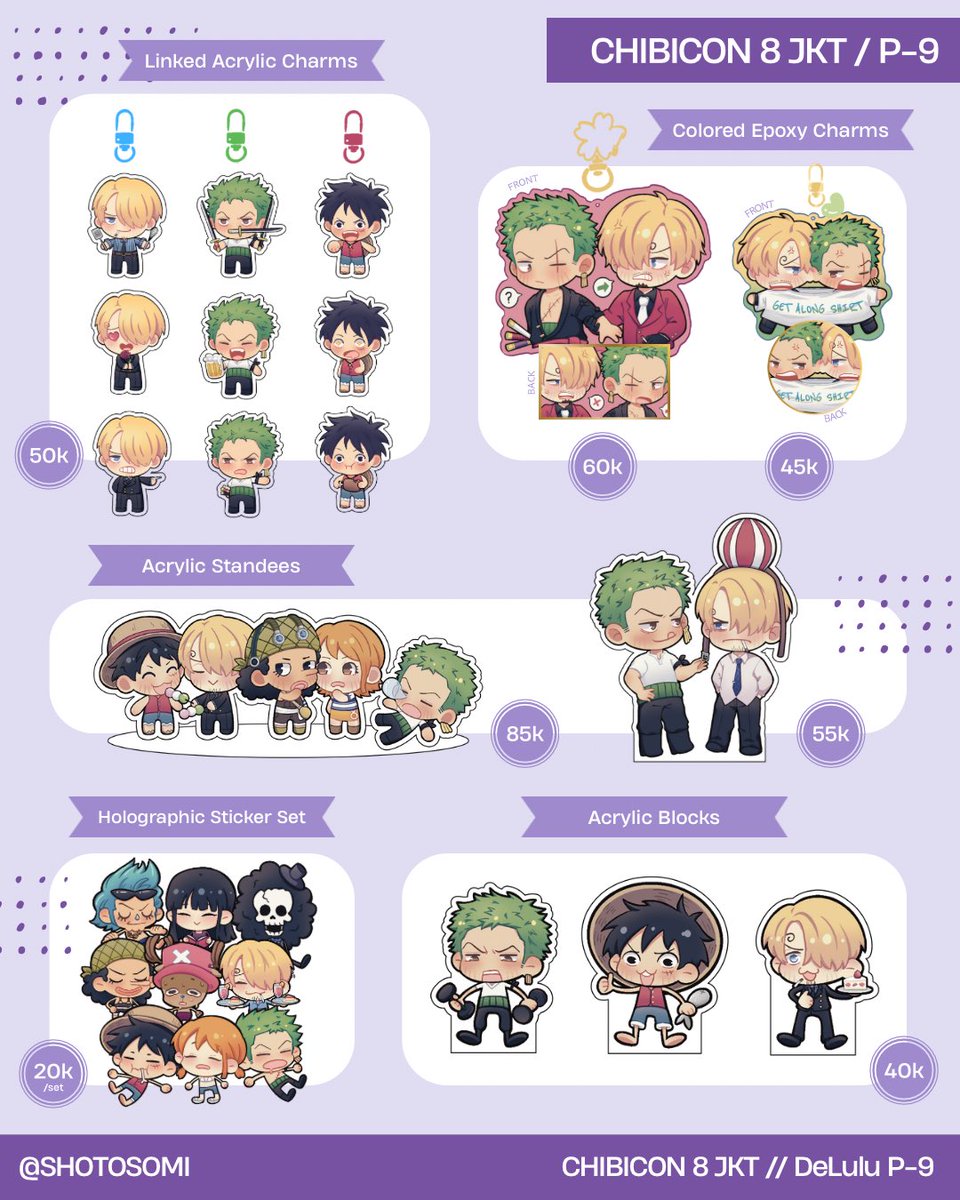 SHOTOSOMI's tweet image. me? crazy enough to booth at a con while doing my thesis? more likely than you think!
incomplete catalogue & OTS pick-up form for #chibicon8 JKT (Aug 2-3)!!
🗓 PO until 28 July
⭐️ Haikyuu, One Piece, Genshin, JJK
🔗 in reply
📍 chibicon 8 @ booth P9 (both days)