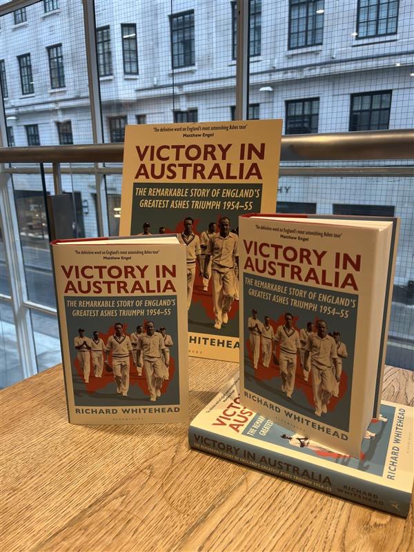 BloomsburySport's tweet image. Huge congratulations to @RWhitehead61 for launching Victory in Australia at @WaterstonesPicc last night! 🏏
