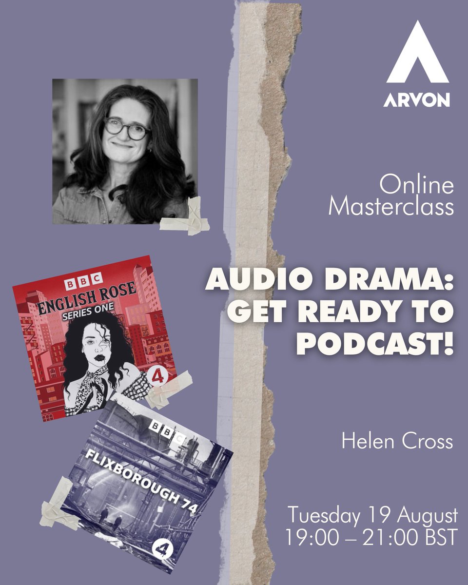Roll up!  I'm running this <a href="/arvonfoundation/">Arvon</a> Masterclass in a month's time. I'll be squeezing everything I've learnt in two decades of writing #podcastdrama #audiodrama, into two fun-packed online hours. There'll be info and exercises so you'll progress with your own drama too!