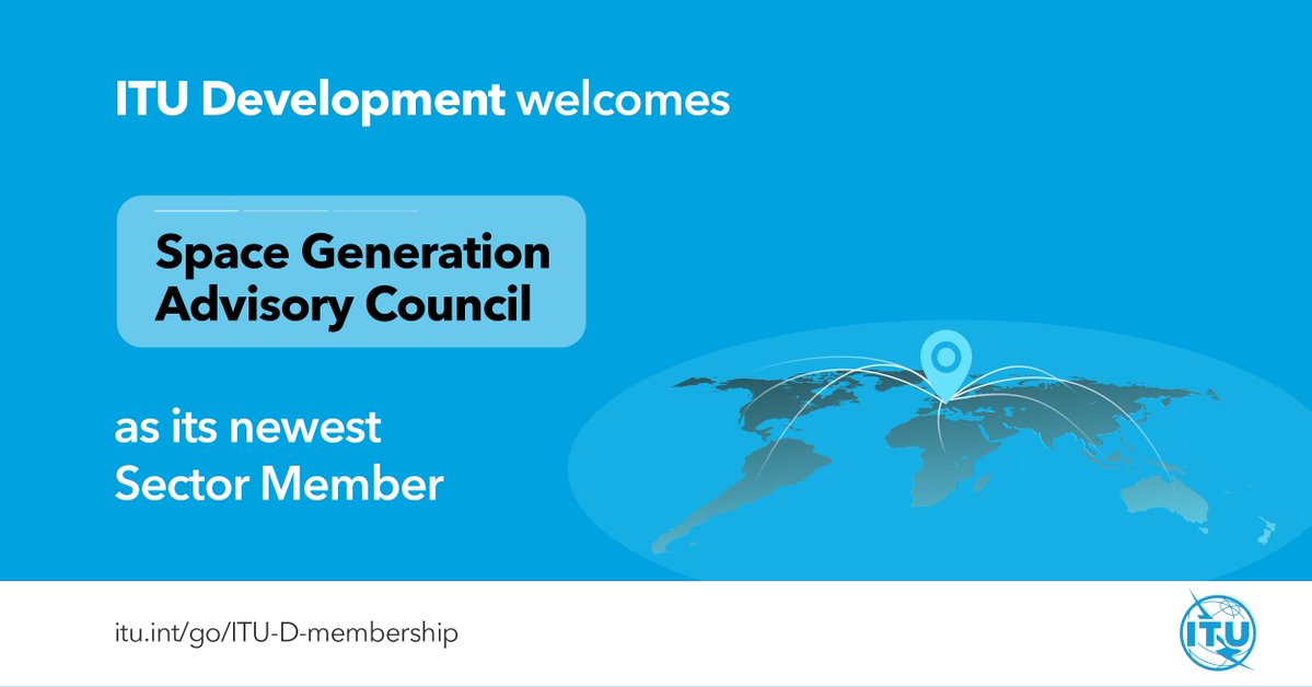 ITUBDTDirector's tweet image. A very warm welcome to the Space Generation Advisory Council @SGAC as our new @ITUDevelopment Sector Member. Their vibrant global network of young professionals brings fresh energy to our shared mission to connect people and promote peaceful and sustainable digital progress.
