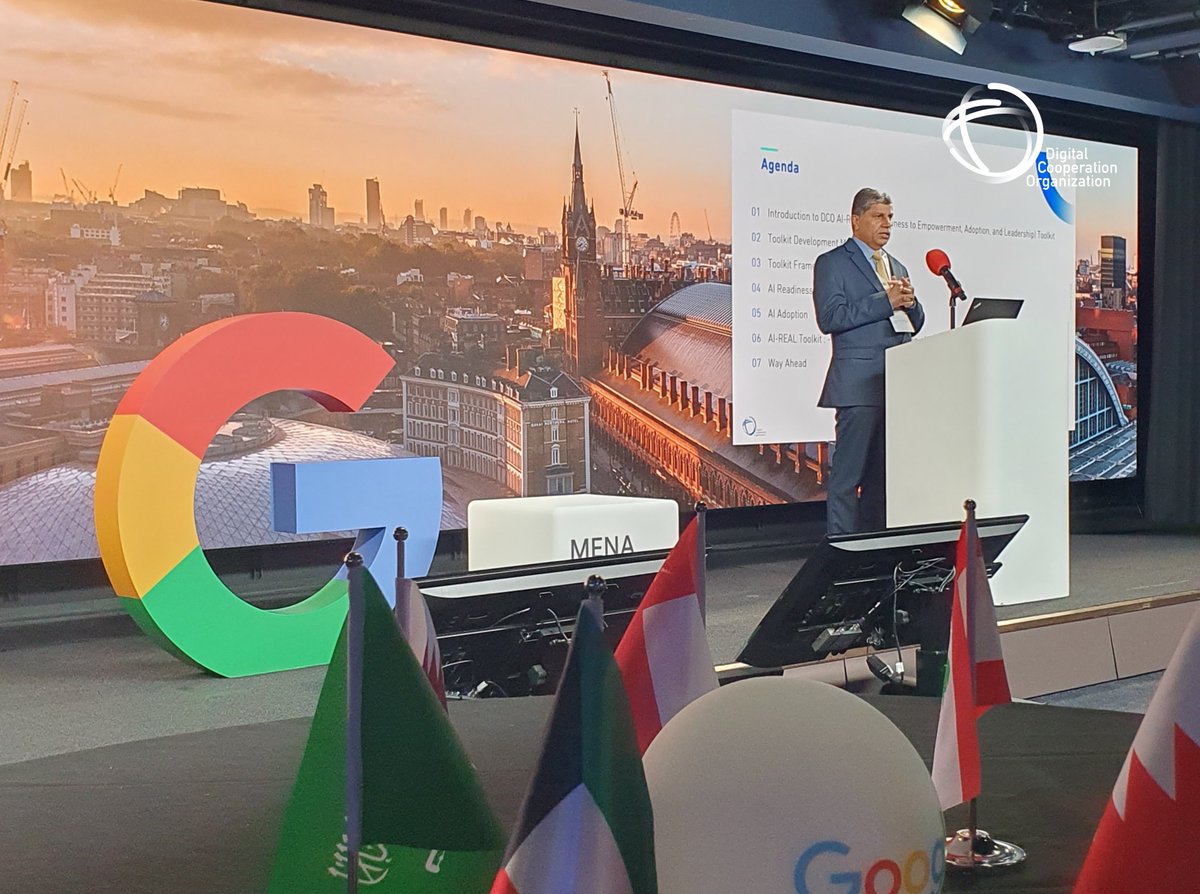 dcorg's tweet image. Empowering Nations through AI: Turning Frameworks into Actions.
The DCO is proud that our Director of Digital Research, Dr. Syed Iftikhar Shah, was invited to present the DCO AI-REAL Toolkit at the Google 2025 MENA Regulator Academy in London.
In the workshop, Dr Syed…