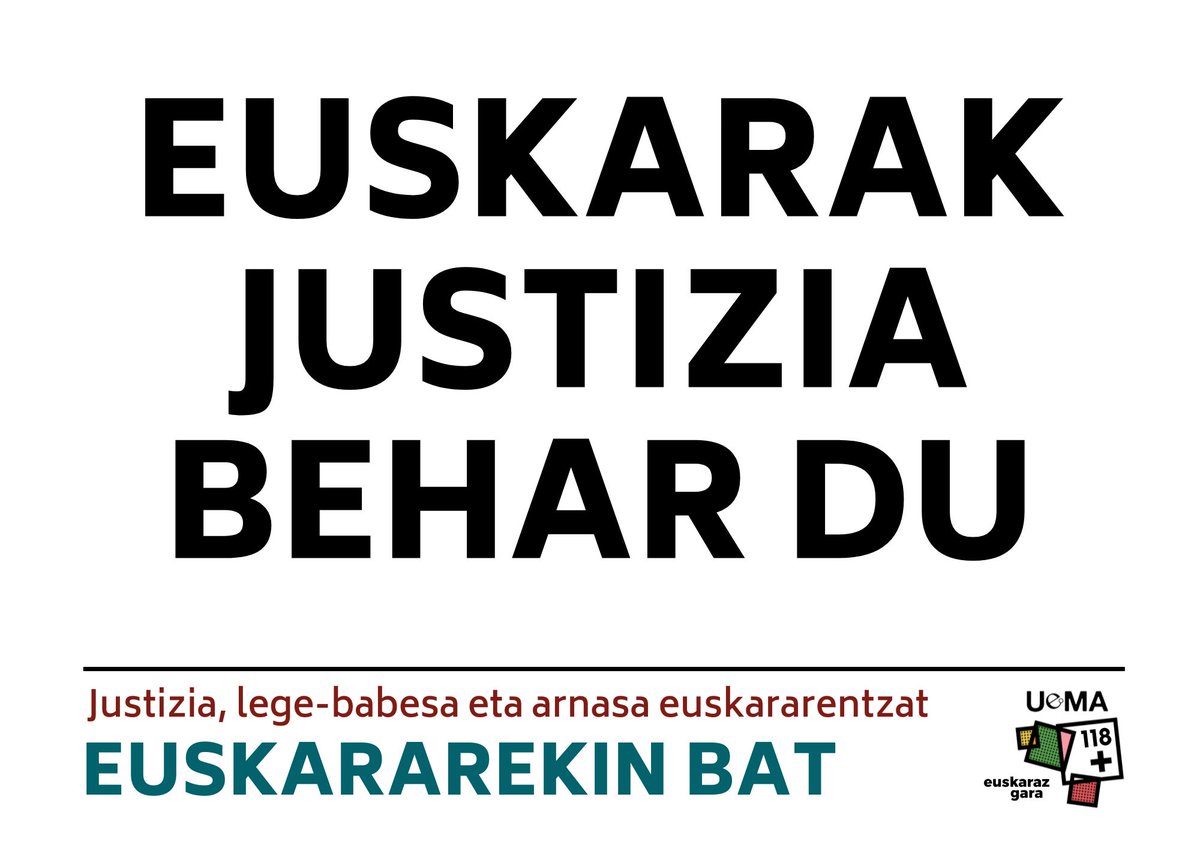 uema_eus's tweet photo. Hainbat udalek, euskara elkartek eta eragilek eskatu dizkigutenez, biharko elkarretaratzeetan erakusteko A4 orriak prestatu ditugu, zenbait lelorekin. Nahi izanez gero, hemen PDFan eskuragai https://t.co/e9maH7jhJ4 https://t.co/i73OmAHG5y