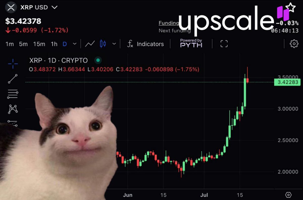 UpscaleTrade's tweet image. ๐ถ Just GM!
I missed the altcoin bull run โ $ETH, $XRP, all of themโฆ but Iโm still here...
Any thoughts?
โ just a cat from Upscale, meow
