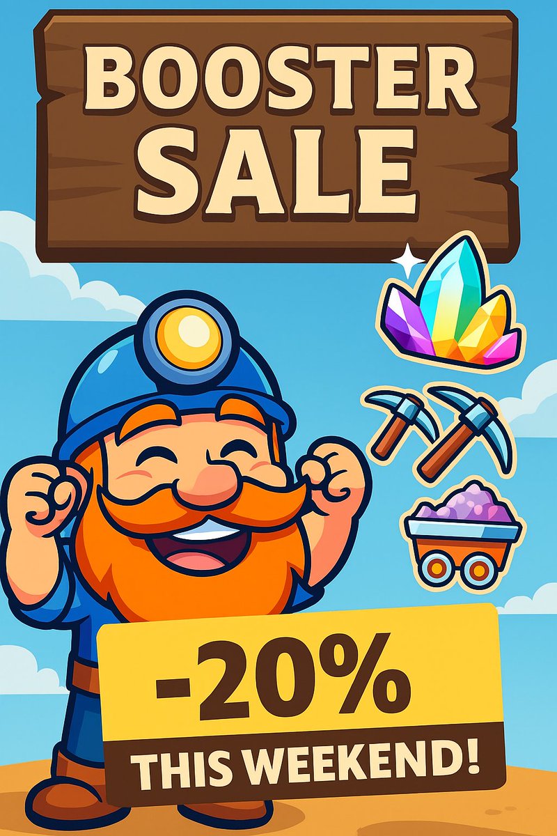🎉 BOOSTER SALE STARTS NOW – 20% OFF! 💎🔥

Great news, miners!
To help you dig deeper and win bigger, all 5x boosters are now 20% cheaper!
Grab your favorite power-ups for just 8 crystals instead of 10 — for a limited time! ⛏️⚡
💥 More blasts
💎 More loot
💰 Less cost
👉 Don’t