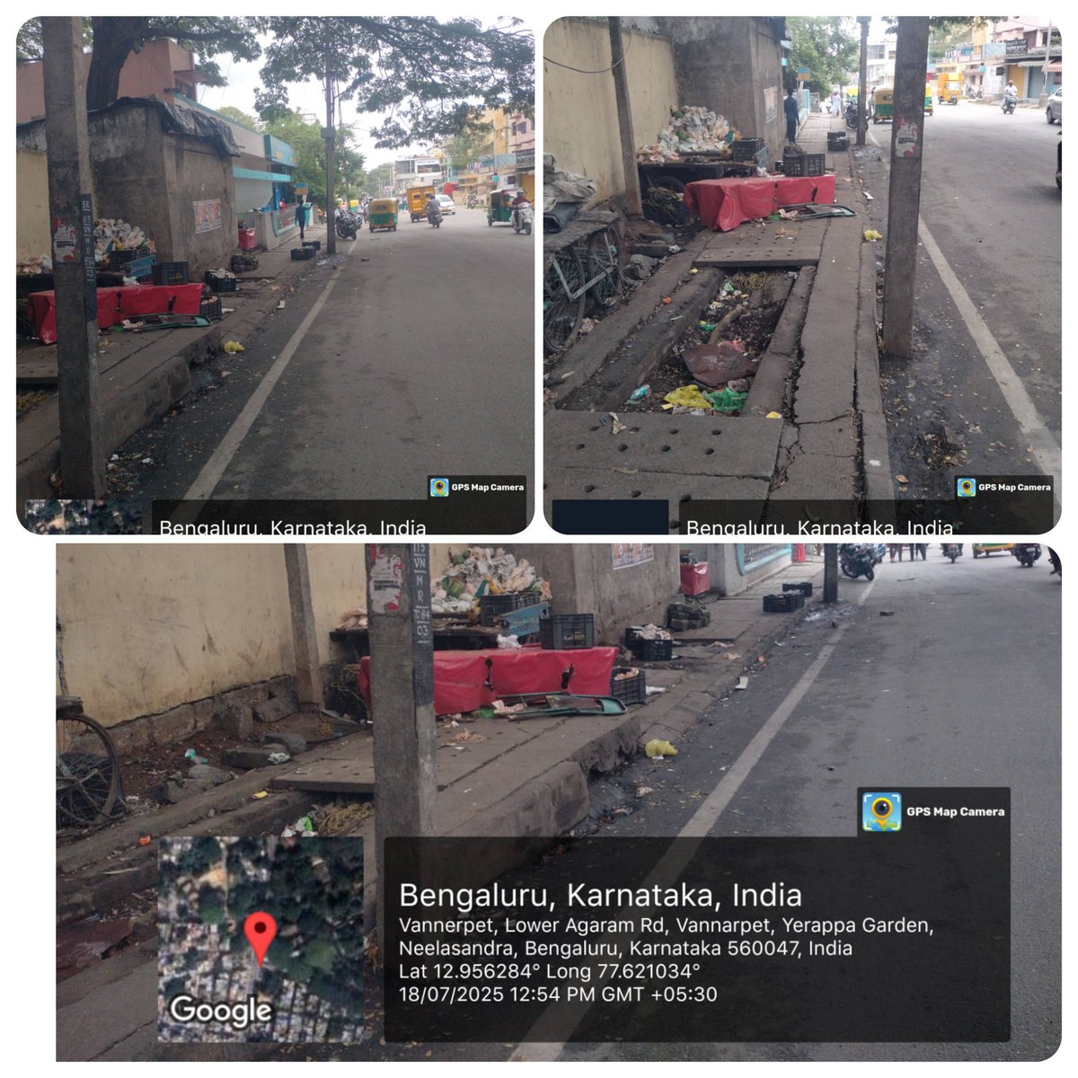 ಅಶೋಕನಗರ ಸಂಚಾರ ಪೊಲೀಸ್ ಠಾಣಾ ವ್ಯಾಪ್ತಿಯಲ್ಲಿನ ಲೋಯರ್ ಅಗರಂ ರಸ್ತೆಯಲ್ಲಿನ ಕೆನರಾ ಬ್ಯಾಂಕ್ ಹತ್ತಿರ ಅಂಗಡಿ ಮುಂಗಟ್ಟುಗಳನ್ನು ಕೋಬ್ರಾ-3 ಶಿವರಾಜ್ ರವರು ತೆರವುಗೊಳಿಸಿ ಪುಟ್ ಪಾತ್ ನಡಿಗೆದಾರರಿಗೆ ಅನುವು ಮಾಡಿಕೊಡಲಾಗಿರುತ್ತದೆ.