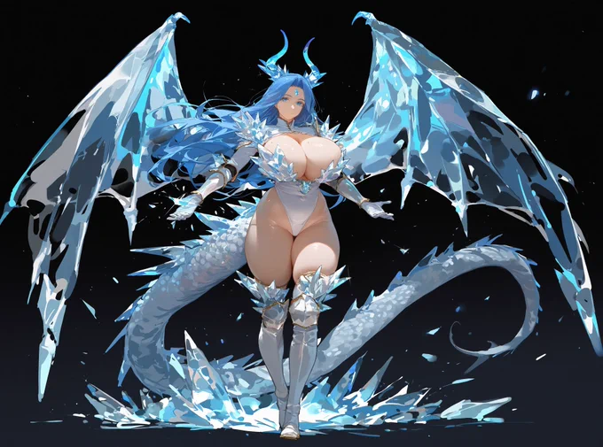 ふっとらさんがいつもカワカッコイイクリスタルドラゴン娘を見せてくれるので触発されてクリスタルドラゴンむ…クリスタルドラゴンお母さんを ゴツゴツ甲殻できねぇ…とか言いながらプロンプト練るのはやっぱりたのしいな( *˘ω˘) 肌に張り付いたクリスタルの鱗やりたかったなぁ〜