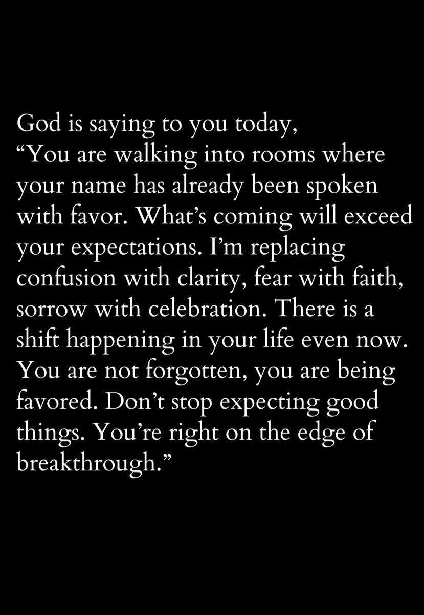 God is saying to you today,