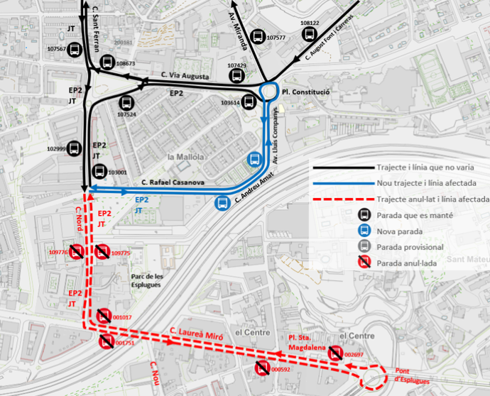 Mobilitat_AMB: Informació Incidències Transport (@inciden_mob_amb) on Twitter photo 18/07 - Esplugues de Llobregat: EP2 - JT Desviament provisional al carrer Laureà Miró afectant parades <a href="/solerisauret/">Soler i Sauret, SA.</a> <a href="/ajesplugues/">Ajuntament d'Esplugues de Llobregat</a> Més info: ow.ly/o1th106gaZ6 18/07 - Esplugues de Llobregat: EP2 - JT Desviament provisional al carrer Laureà Miró afectant parades <a href="/solerisauret/">Soler i Sauret, SA.</a> <a href="/ajesplugues/">Ajuntament d'Esplugues de Llobregat</a> Més info: ow.ly/o1th106gaZ6