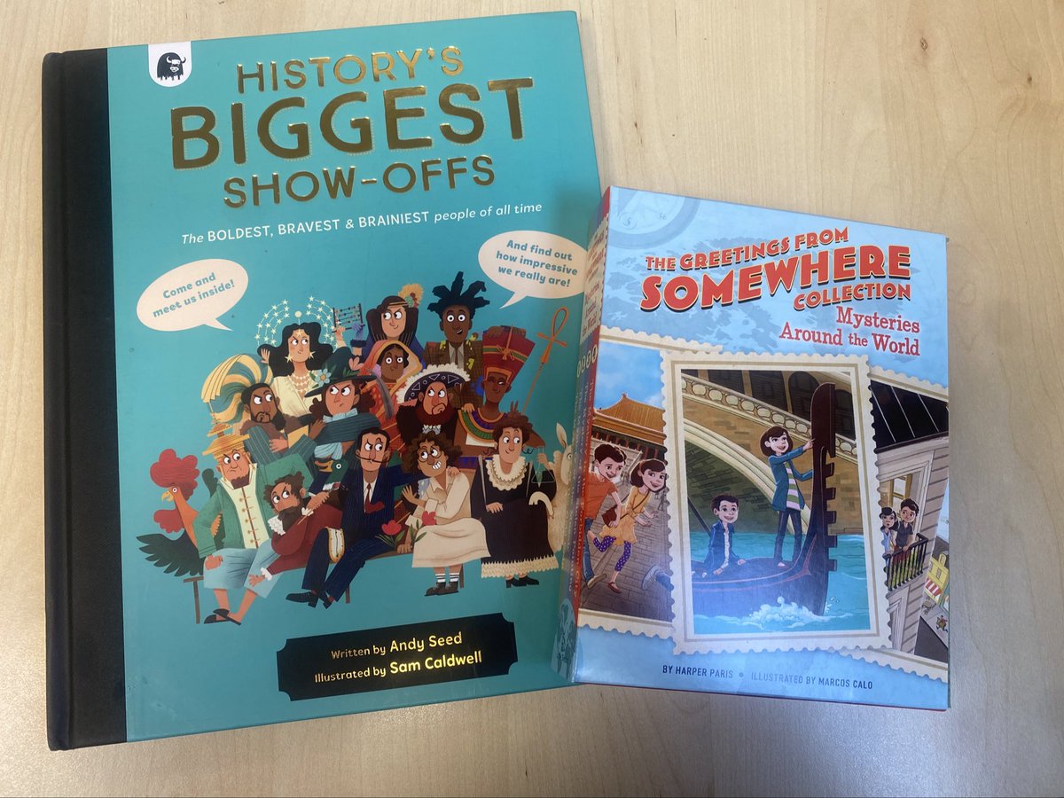 PrimaryFerham's tweet image. Book post - for me and for the school library. Both inspired by book-loving Mrs Fisher. @jmatschools