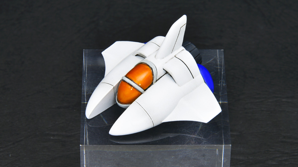 MefTeam's tweet image. 【#ワンフェス2025夏 新作】
ワンフェス展示用の見本です！
極上パロディウス 「ビックバイパー」
・￥3,000 
・全長約45mm 
・オプション4つ付属
・ブース番号【6-08-08】ＭＥＦ＆チーム・ストライク！
何卒よろしくお願いいたします🙂
#WF2025S #WF2025Sおしながき #パロディウス #ビックバイパー