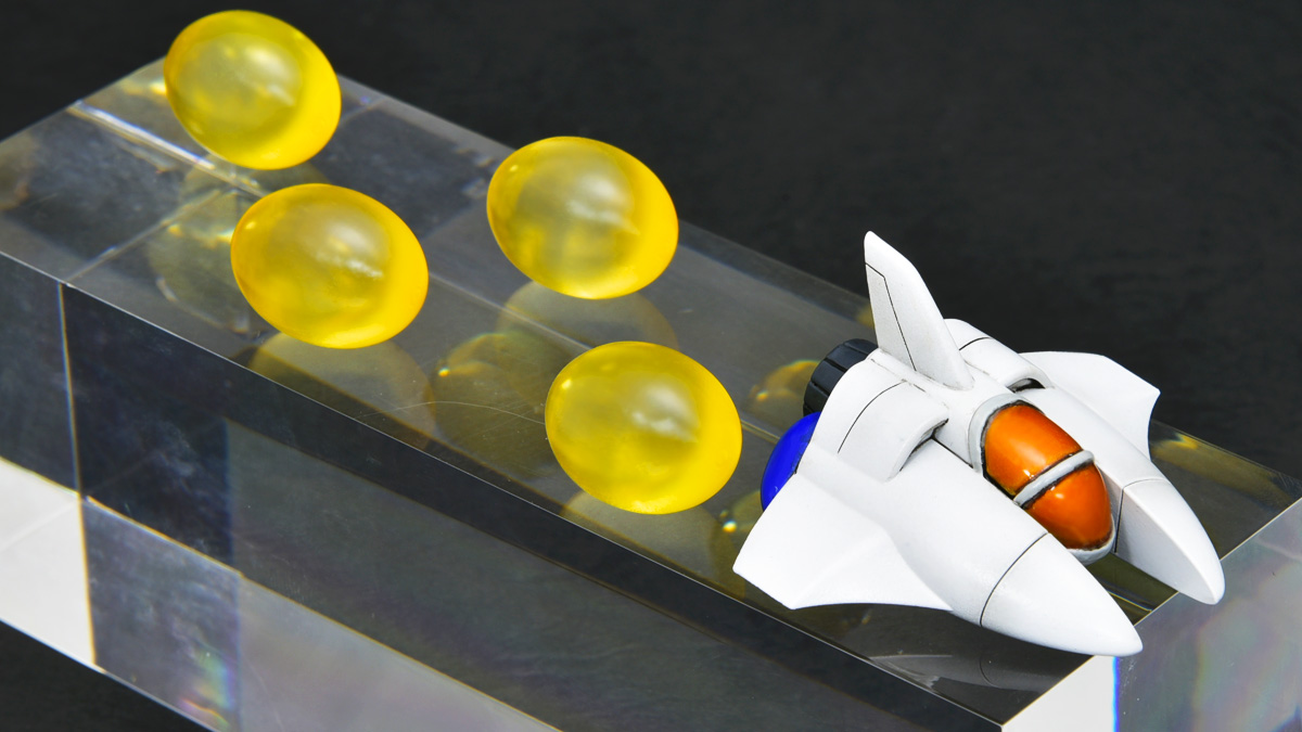 MefTeam's tweet image. 【#ワンフェス2025夏 新作】
ワンフェス展示用の見本です！
極上パロディウス 「ビックバイパー」
・￥3,000 
・全長約45mm 
・オプション4つ付属
・ブース番号【6-08-08】ＭＥＦ＆チーム・ストライク！
何卒よろしくお願いいたします🙂
#WF2025S #WF2025Sおしながき #パロディウス #ビックバイパー
