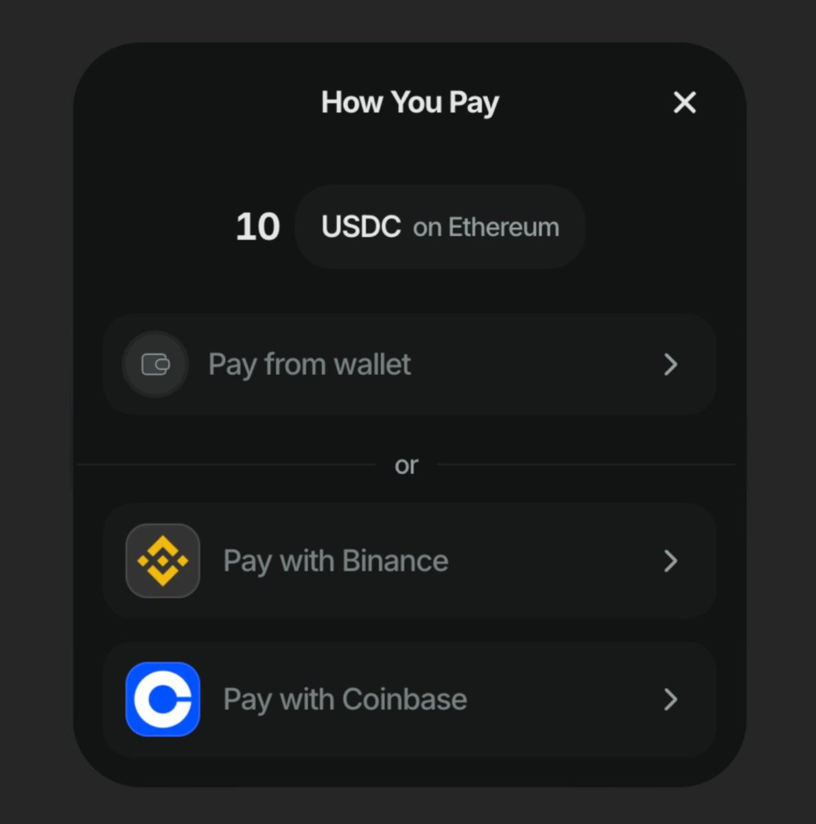 AppKit Pay abstracts crypto payment complexity while letting the user use their preferred way to pay

Any wallet ✅
Any token ✅
Multi chain ✅
Wallet + Exchange Payments 💳