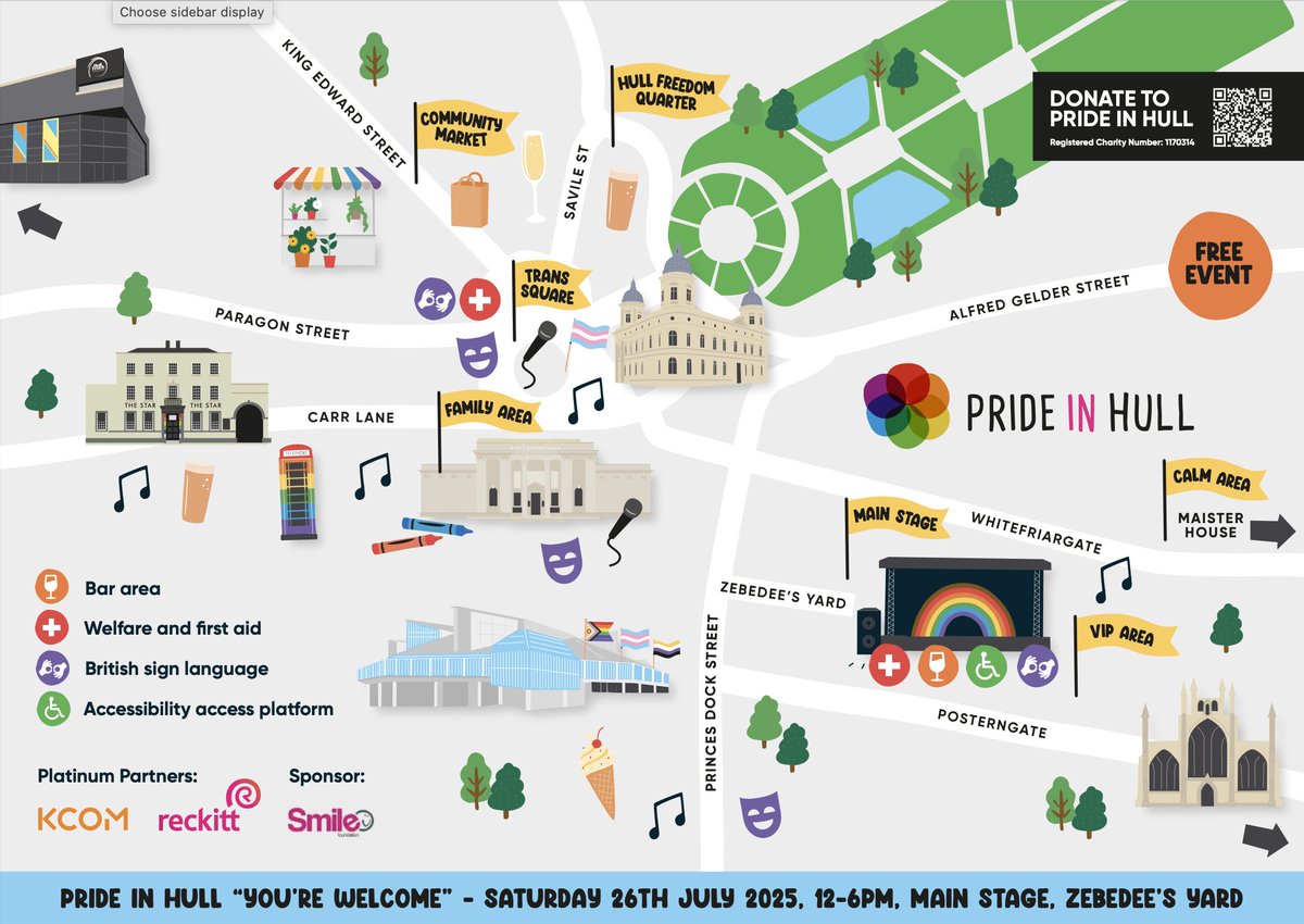 prideinhull's tweet image. Check out the Pride in Hull 2025 site map! 😍 There’s so much to explore. Join us on July 26 for an unforgettable day! 🎉 🏳️🌈🏳️⚧️