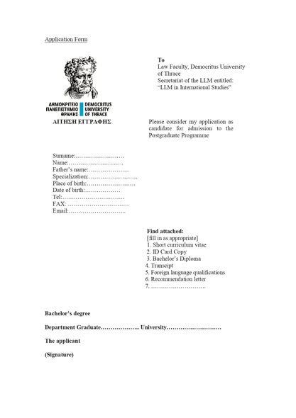 Greece In Geneva 🇬🇷 (@greeceingeneva) on Twitter photo 📢 Applications are now open for the LL.M. in International Studies at @lawduth!
📥 Submit your application + required docs to: secr-llm-int@law.duth.gr
📄 Download the form: llm-int.law.duth.gr/apply-now-2/
Apply now! 🌍📚 #LLM #InternationalLaw #Postgraduate #LawStudies 📢 Applications are now open for the LL.M. in International Studies at @lawduth!
📥 Submit your application + required docs to: secr-llm-int@law.duth.gr
📄 Download the form: llm-int.law.duth.gr/apply-now-2/
Apply now! 🌍📚 #LLM #InternationalLaw #Postgraduate #LawStudies
