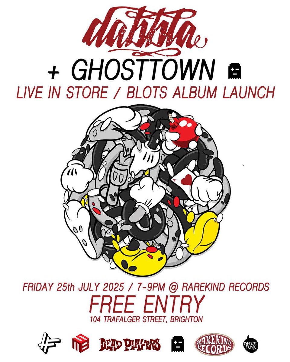 RarekindRecords's tweet image. Dabbla & GhostTown instore a week today, Friday 25th July
Since LDZ - Living Long Ting Dabbla’s been a human hand grenade live, come see some explosions if you’re in the area! Free entry from 7pm 💥💥💥
#dabbla #ghosttown #rarekindrecordsinstore #liveinstore