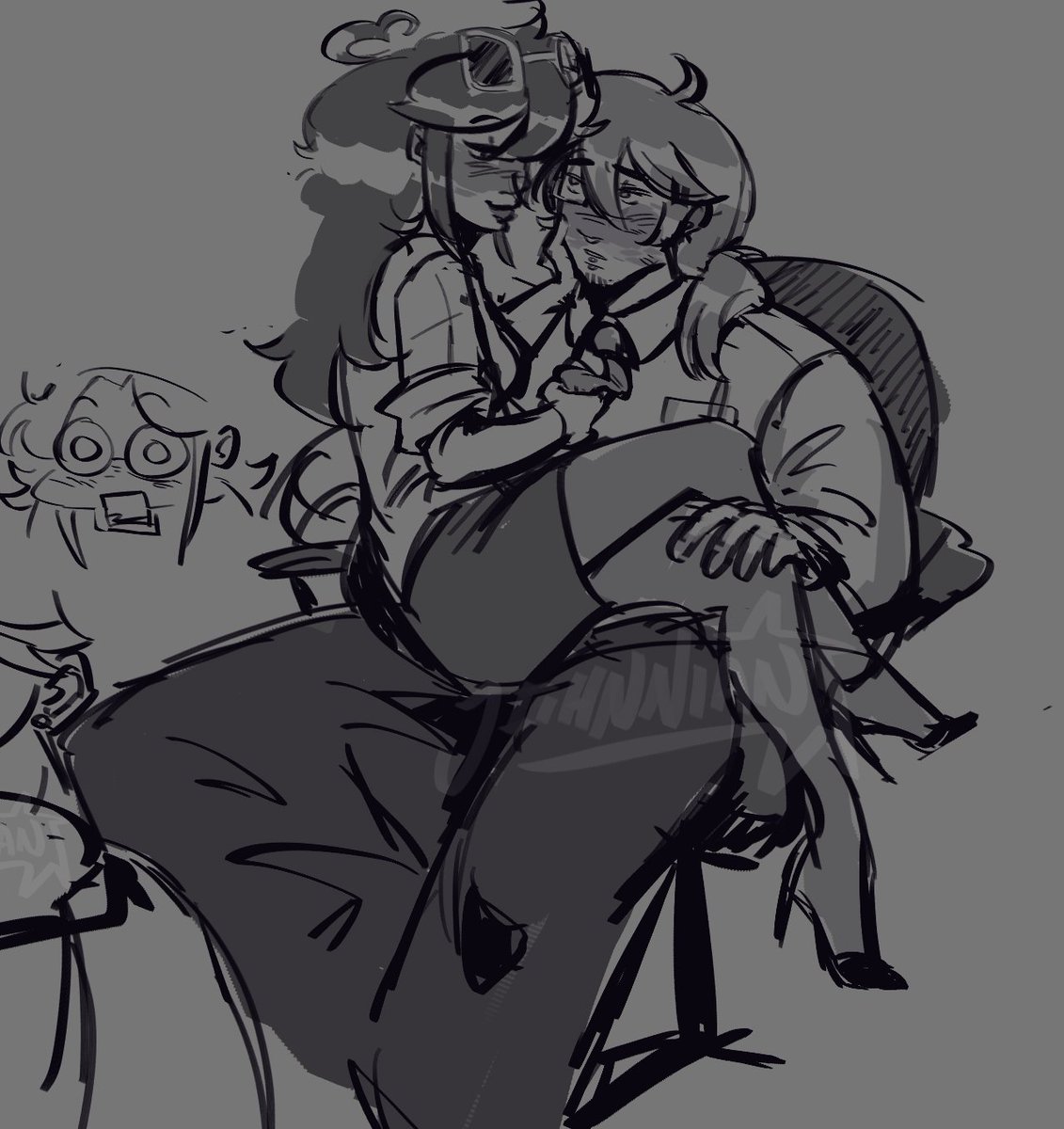 fuckkkk that doesn't look much like doing your JOB now does it #ocart #oc #artmoots