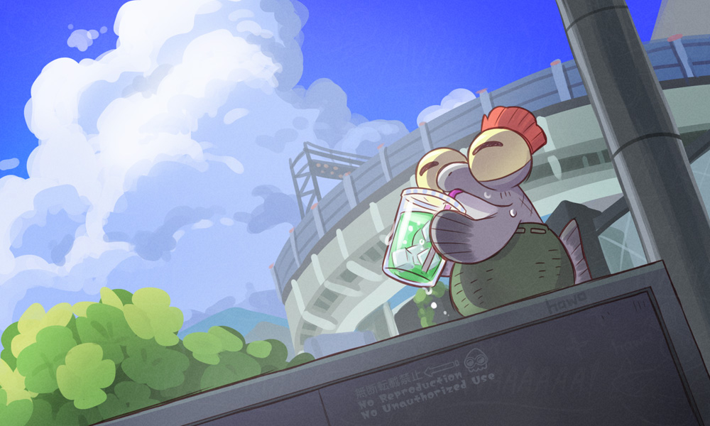 Splatoon_hawo's tweet image. コジャケちゃんにもジュースを🥤