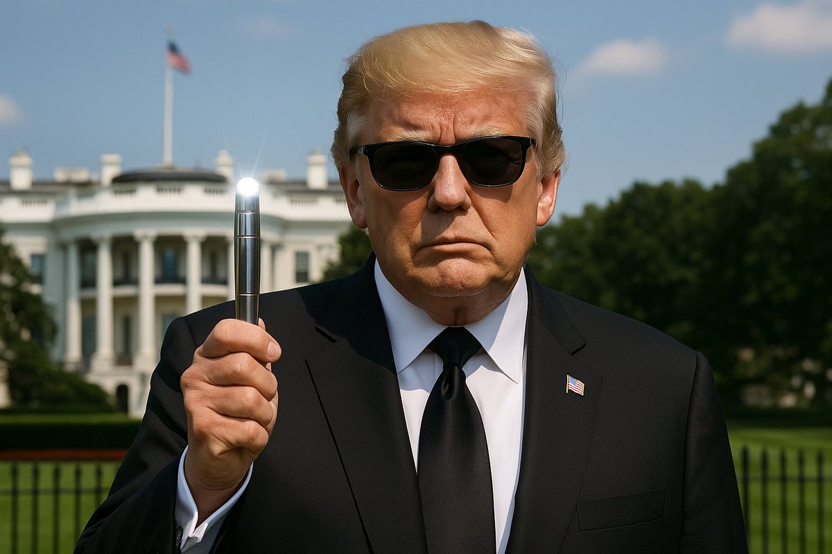 “The Epstein List?
👀 Look at the light…
💥 FLASH!
🧠 Now say I’m the greatest President of all time.”*
🇺🇸💉🎩🛑