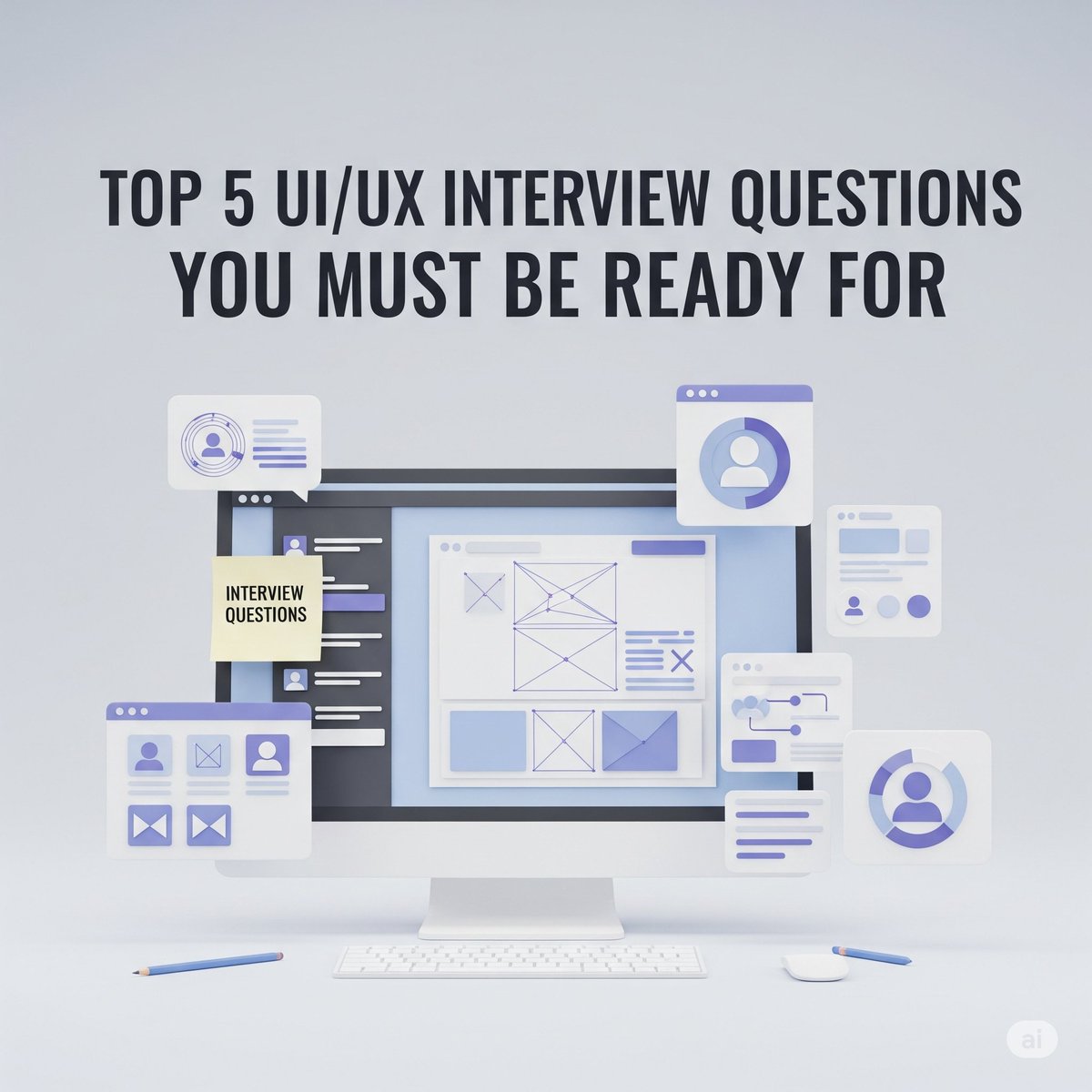 coder_dandriyal's tweet image. Think you're ready for your next UI/UX interview?
Here are the Top 5 questions you need to think about:
1️⃣ Explain your design process and thinking
2️⃣ a challenge to your design
3️⃣ How you manage user vs. business goals
4️⃣ the project you are proudest of
5️⃣ How you deem success…