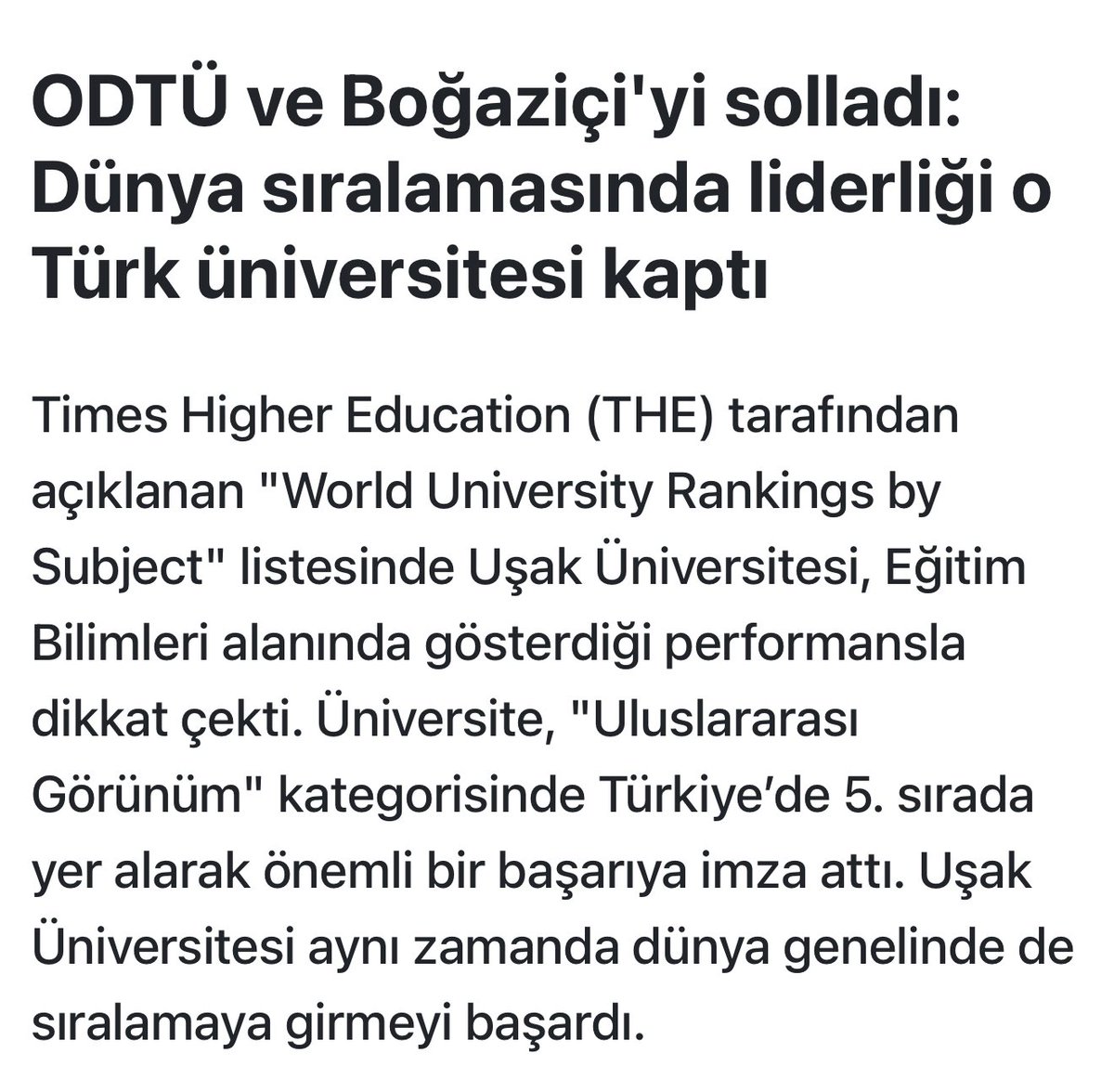 Üniversite sıralamaları aşırı yorumdan başka bir şey değil. 

Yararından çok zararı var.