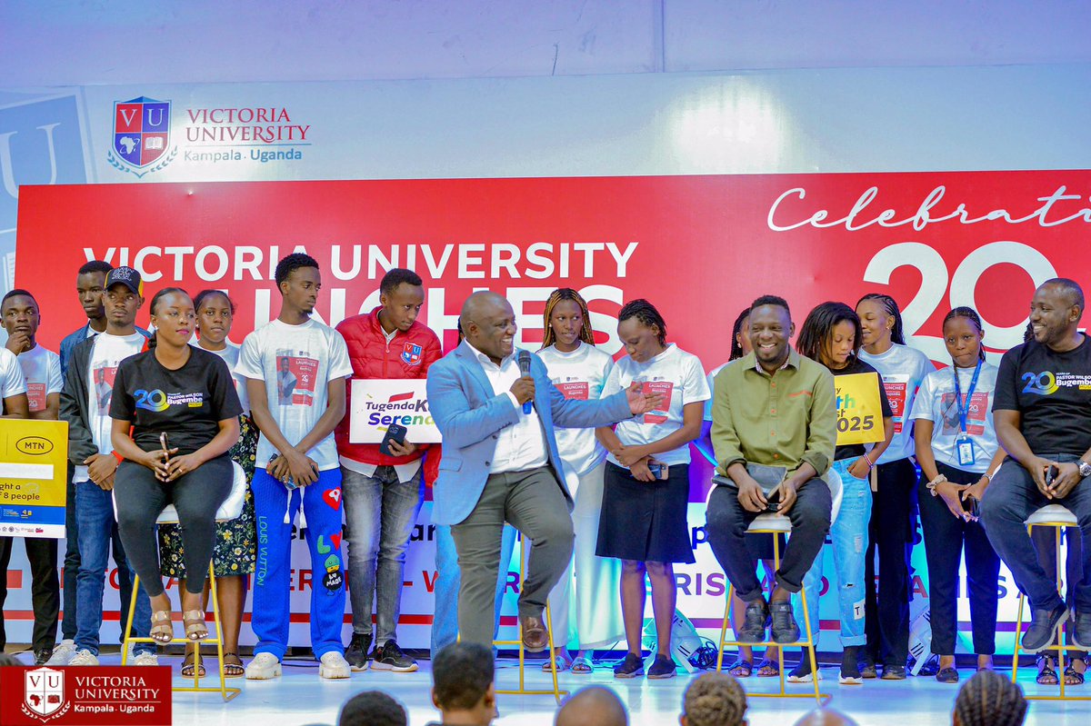 isaacBakashaba2's tweet image. We were honored to welcome the sensational Singer/Pastor @WilsonBugembe to Victoria University ahead of his highly anticipated #20YearsMusicConcert at Serena hotel which @VUKampala is a proud sponsor.
We’re celebrating 2 decades of his impact in music.
@ReachDrMuganga @vuproug