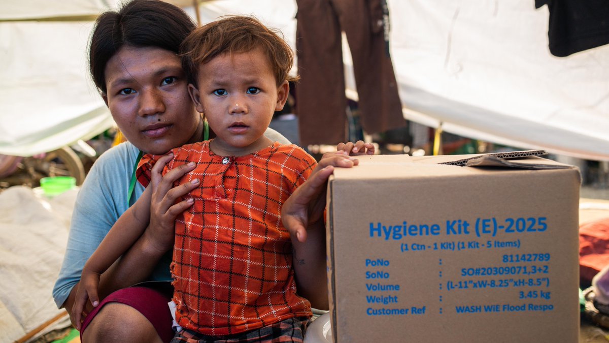 eu_echo's tweet image. Access to safe water and good hygiene are crucial after a disaster.
In Myanmar, @UNICEF, with the EU support, continues to provide clean water and sanitation facilities to those affected by the earthquake in March.