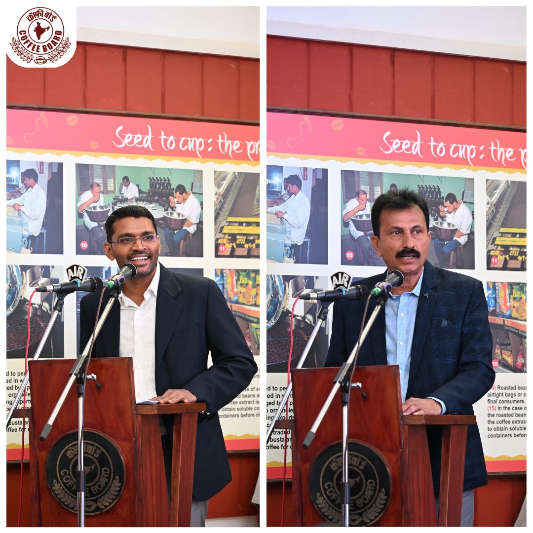 CoffeeboardI's tweet photo. The logo of centenary celebration of CCRI is unveiled today in the esteemed presence of Captain Gopinath, a visionary, honorable MP Shri Kota Srinivas Poojari, all time supporter of agricultural progress.
We are deeply honoured by their gracious presence.

#CCRI100 https://t.co/OpkV3DqWi6