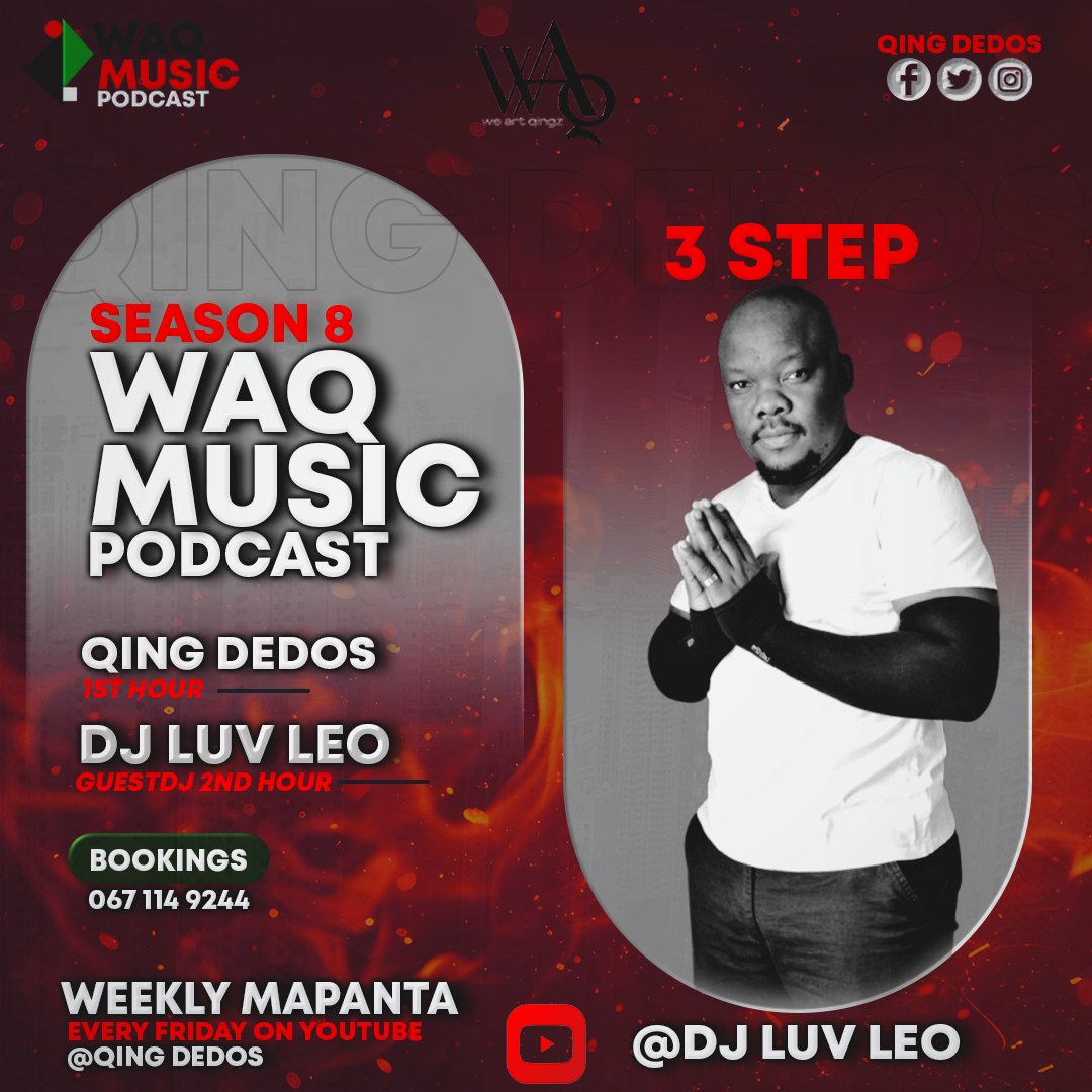 QingDedos's tweet photo. WAQ Music Podcast 
Presents

3 Step 

Qing Dedos 1st hour | 3 Step | Mainstream 3 Step | Gqom 

DJ Luv Leo 2nd hour | 3 Step | 3 Step To Funk | Mainstream 3 Step 

Hope you enjoy the mix 

Subscribe, Like, Comment and Share! 

Link:
https://t.co/NqnQUuMOPf https://t.co/6uyQYvu3Vg