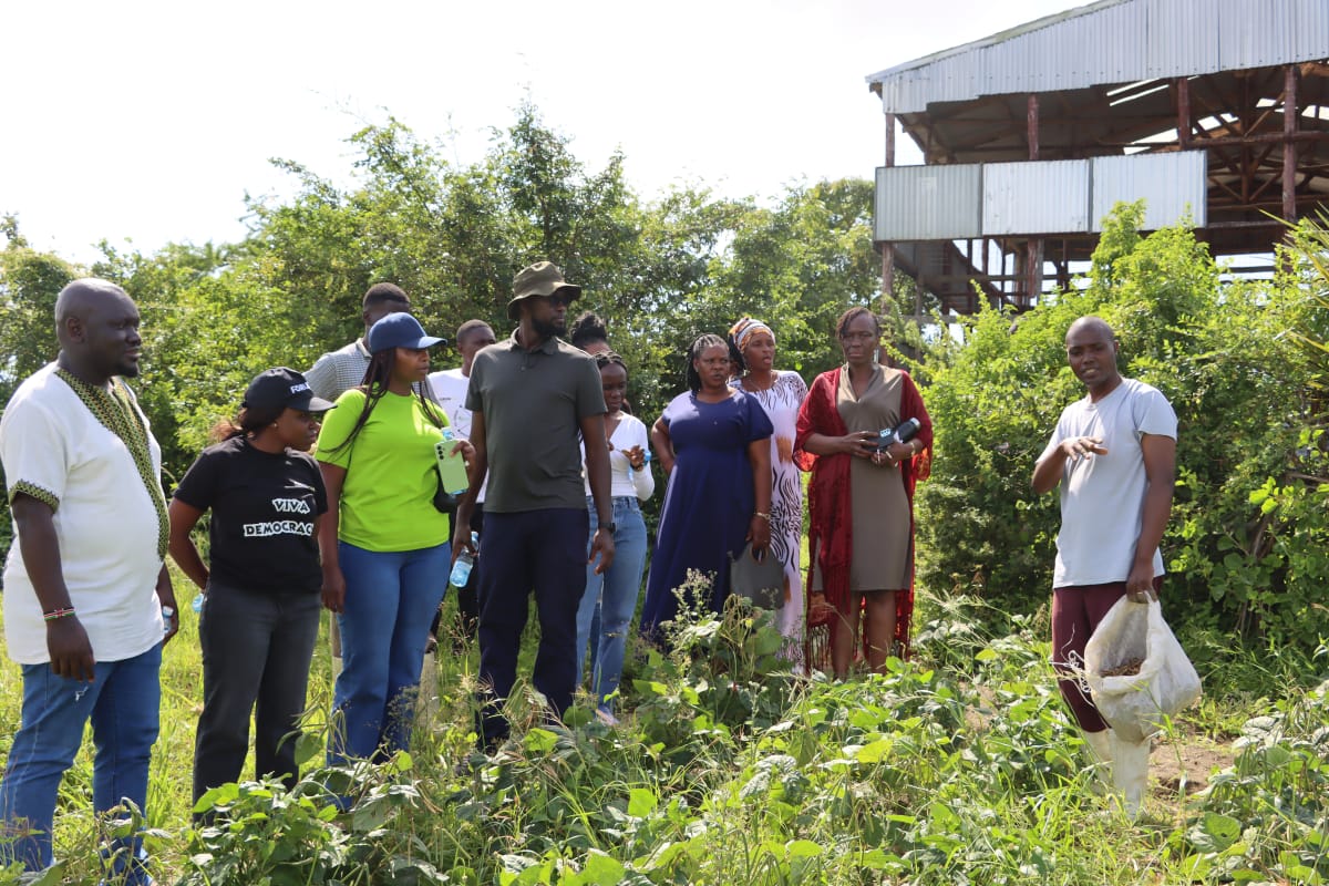 CWID hosted #ForumCiv for a courtesy visit to our community farm to assess the progress of the TabasamuyaWamama project. From Livestock keeping to briquettes making, the visit showed how sustainable livelihoods fight SGBV &amp; uplift women.
#CWIDGender 
#WajibuWetu 
#OrganicFarming