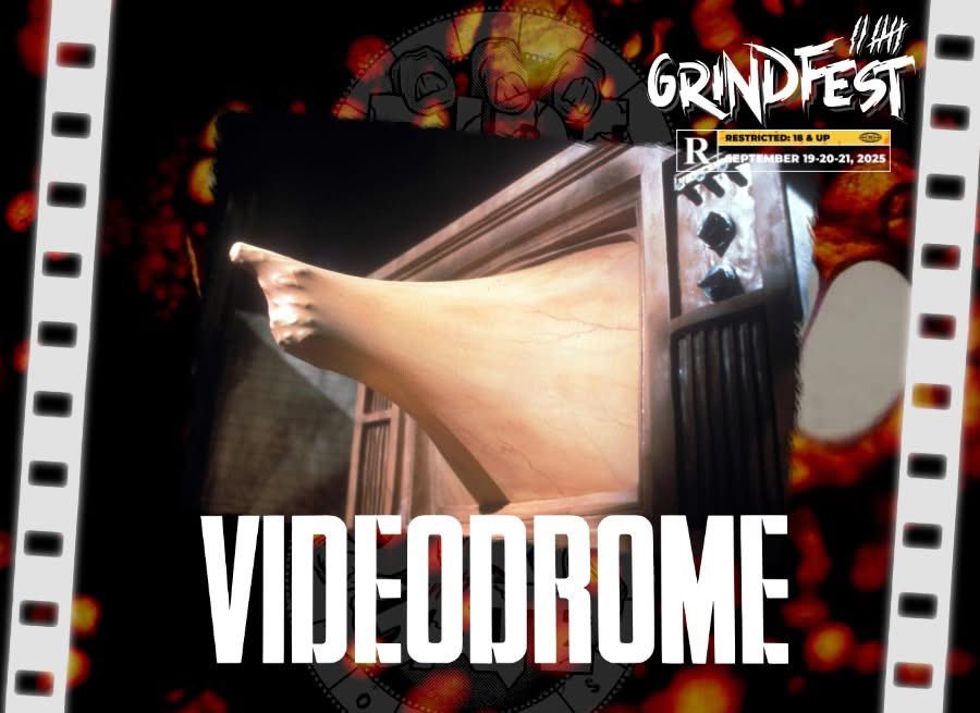 DirtInTheGate's tweet image. 'Long live the new flesh'
Last year we wowed the GRINDFEST audience with David Cronenberg's 1986 body horror classic THE FLY, made all the more visceral in its original #35mm format.
Don’t miss VIDEODROME at this years GF!
Passes are going quick -->> linktr.ee/dirtinthegate
