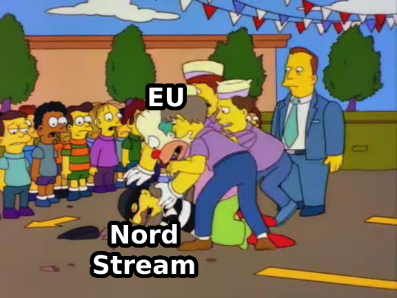 SStapczynski's tweet image. The EU slaps sanctions on the (mostly exploded) Nord Stream gas pipeline
while also proposing to ban Russian gas imports from 2028