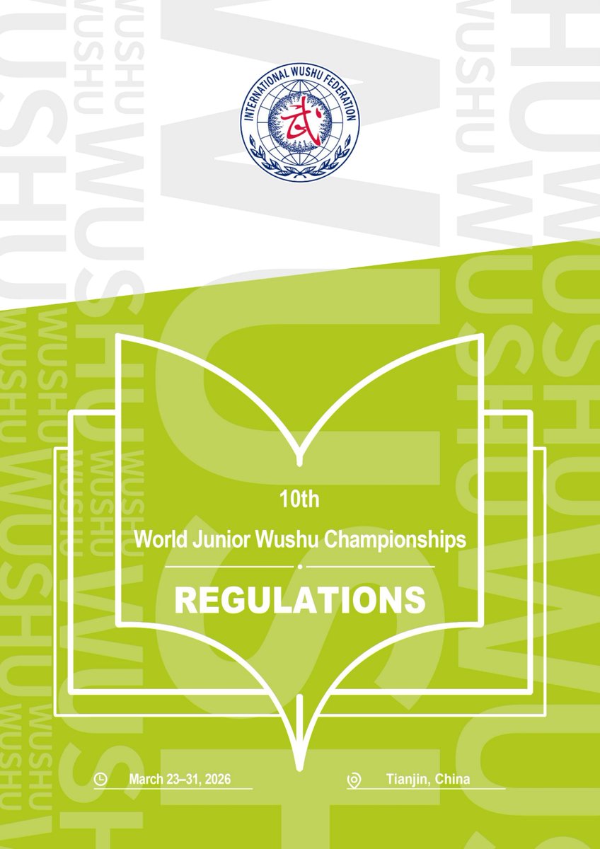 #wushu #iwuf #Taijian2026WJWC
The 10th World Junior Wushu Championships will be held from March 23-31, 2026, in Tianjin, China. The download link for the 10th WJWC regulation is iwuf.org/xhimg/soft/250…