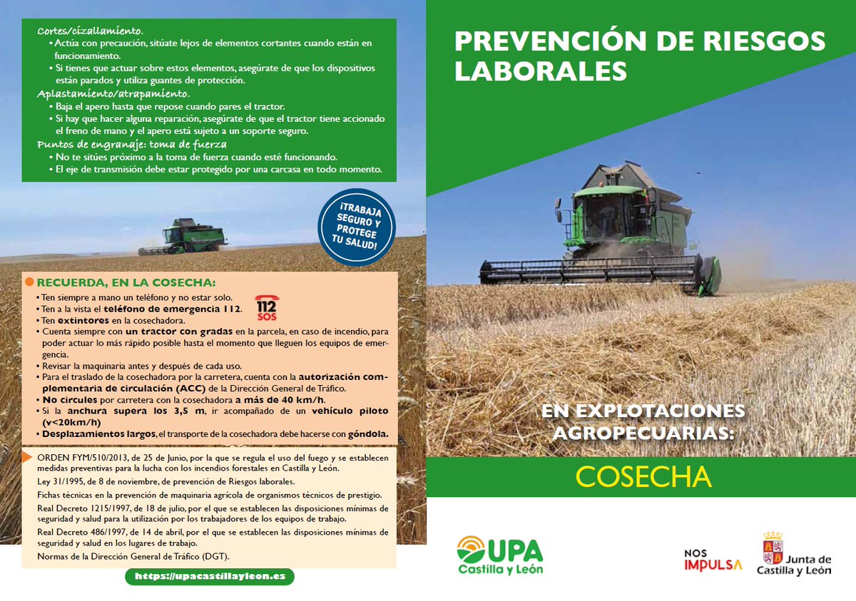 upacastillayleon (@upacyl) on Twitter photo En upacastillayleon.es toda la información sobre nuestro trabajo, en colaboración con la <a href="/jcyl/">Junta de Castilla y León</a> , alrededor de la prevención de riesgos laborales en las explotaciones agropecuarias, en una materia de tanta actualidad como es la cosecha. En upacastillayleon.es toda la información sobre nuestro trabajo, en colaboración con la <a href="/jcyl/">Junta de Castilla y León</a> , alrededor de la prevención de riesgos laborales en las explotaciones agropecuarias, en una materia de tanta actualidad como es la cosecha.