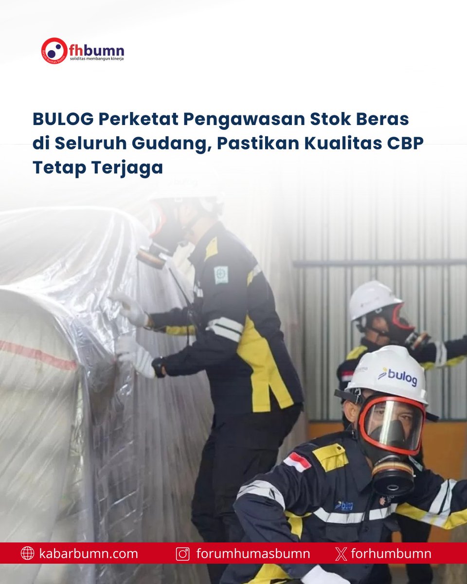 Perum BULOG terus memperkuat sistem pengawasan dan perawatan terhadap beras di seluruh gudang penyimpanan. Di setiap gudang, BULOG menempatkan petugas khusus yang bertugas melakukan pemantauan serta pemeriksaan kualitas gabah dan beras hasil serapan dari petani.