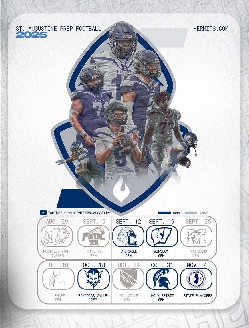 HermitsFootball's tweet image. 2025 Schedule is SET ‼️

📆 Mark your calendars 📆

#HermitPride 🔝
