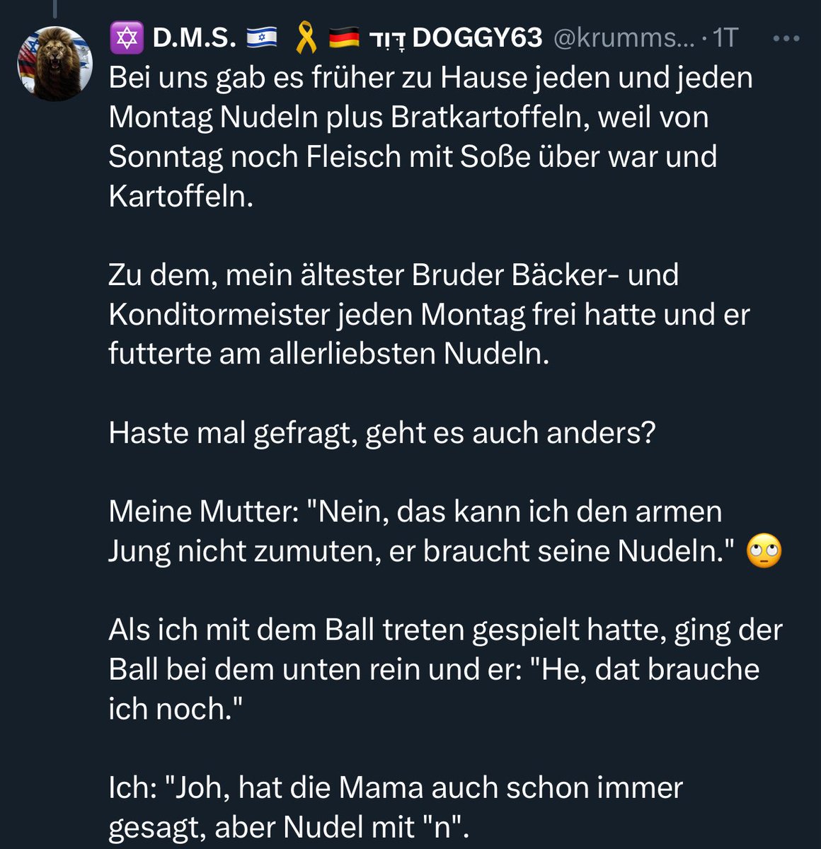 antifaschaktiv's tweet image. Hat die Mama auch schon immer gesagt, aber Nudel mit "n"