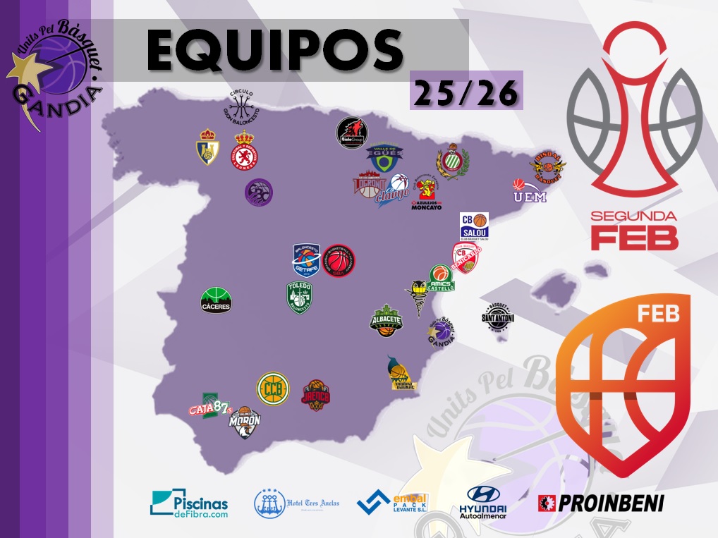𝟭º 𝗘𝗤𝗨𝗜𝗣𝗢 | 🏀

La SEGUNDA  FEB tiene ya sus 28 equipos participantes confirmados a día de hoy.

Cabe esperar a lo que pueda suceder en la próxima asamblea de la ACB prevista para el próximo 24 de julio.

➕ℹ️👉 shre.ink/xWk9

#UNITSCREIXEM 💜
<a href="/fbcv_es/">FBCV</a>