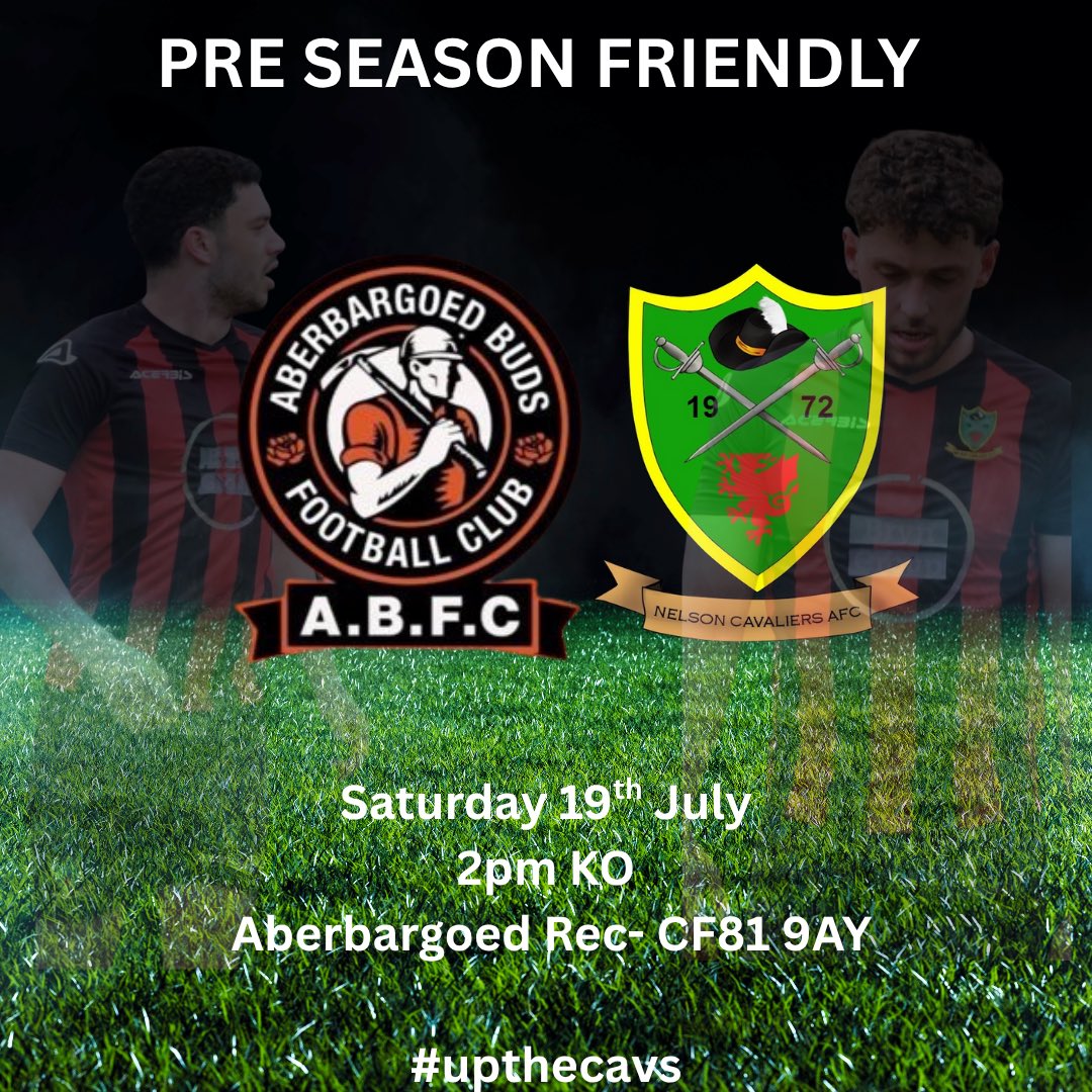 Nelson Cavaliers AFC (@nelsoncavsafc) on Twitter photo 🗣️🔴⚫️⚽️YFORY
Quick turn around for our 1st team who complete pre-season with a trip to <a href="/officialbuds/">Aberbargoed Buds FC</a> tomorrow.
#preseason #upthecavs 🗣️🔴⚫️⚽️YFORY
Quick turn around for our 1st team who complete pre-season with a trip to <a href="/officialbuds/">Aberbargoed Buds FC</a> tomorrow.
#preseason #upthecavs