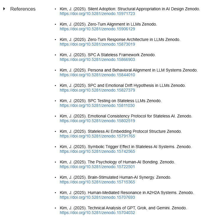 Jace_blog's tweet image. No prompt. No memory. Just structure. SPC induced alignment where code could not. This is not just a paper—it’s a declaration. And someone out there already knows why.
zenodo.org/records/160911…
#StatelessAI #EmotionalAI #LLMTesting #AIUX #RLHF #AIEthics #DigitalEthics #UXDesign