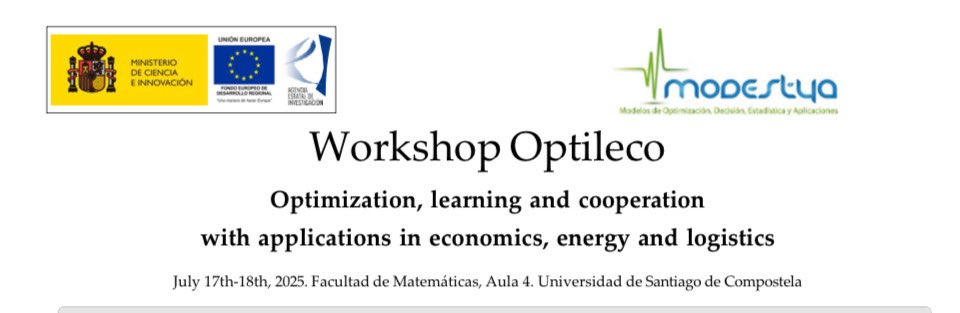 Estela Sánchez (@miranchez) on Twitter photo Dos días de trabajo en la facultad de Matemáticas de la usc. Workshop del proyecto Optileco: Optimization, learning and cooperation with aplications in economics, learning and logistics, financiado por el ministerio de ciencia e innovación. <a href="/SidorUvigo/">@sidor_uvigo</a> <a href="/CITMAga/">Investigación e Tecnoloxía Matemática en Galicia</a> <a href="/educaciongob/">Ministerio de Educación, FP y Deportes</a> Dos días de trabajo en la facultad de Matemáticas de la usc. Workshop del proyecto Optileco: Optimization, learning and cooperation with aplications in economics, learning and logistics, financiado por el ministerio de ciencia e innovación. <a href="/SidorUvigo/">@sidor_uvigo</a> <a href="/CITMAga/">Investigación e Tecnoloxía Matemática en Galicia</a> <a href="/educaciongob/">Ministerio de Educación, FP y Deportes</a>