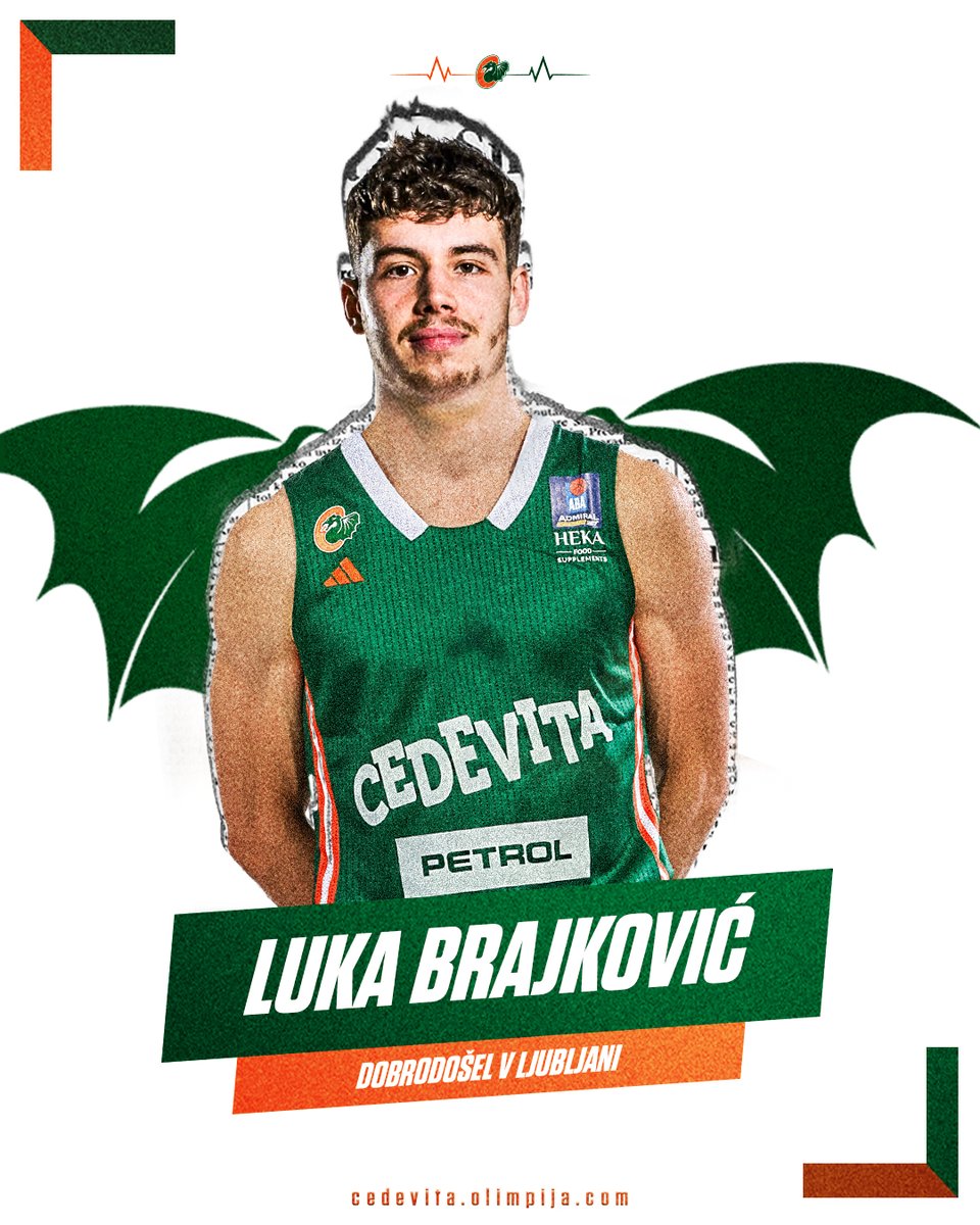 KKCedOL's tweet image. Luka Brajković, 208 cm visoki center z izkušnjami iz Španije, Grčije, Italije in Turčije je novi član Cedevite Olimpije!

Dobrodošel v Zmajevi družini, @lb7even! 💚🧡

#ZmajevaDruzina