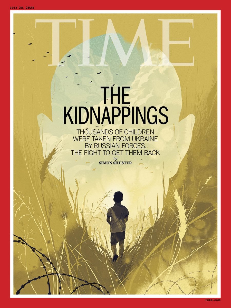 StratcomCentre's tweet image. The latest cover of TIME magazine is dedicated to one of the darkest aspects of Russia’s war — the mass abduction of Ukrainian children.
“Thousands of children were exported from Ukraine by Russian soldiers. The struggle for their return,” reads the cover text on the platform X.…