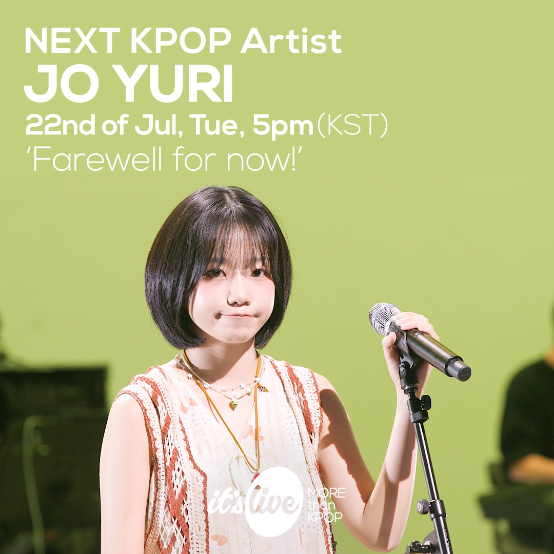 itsLIVEofficial's tweet image. &amp;lt;COMING UP NEXT&amp;gt;
#조유리 - 이제 안녕!
#JOYURI - Farewell for now!
@JOYURI_offcl

#잇츠라이브 #KPOP #itsLive