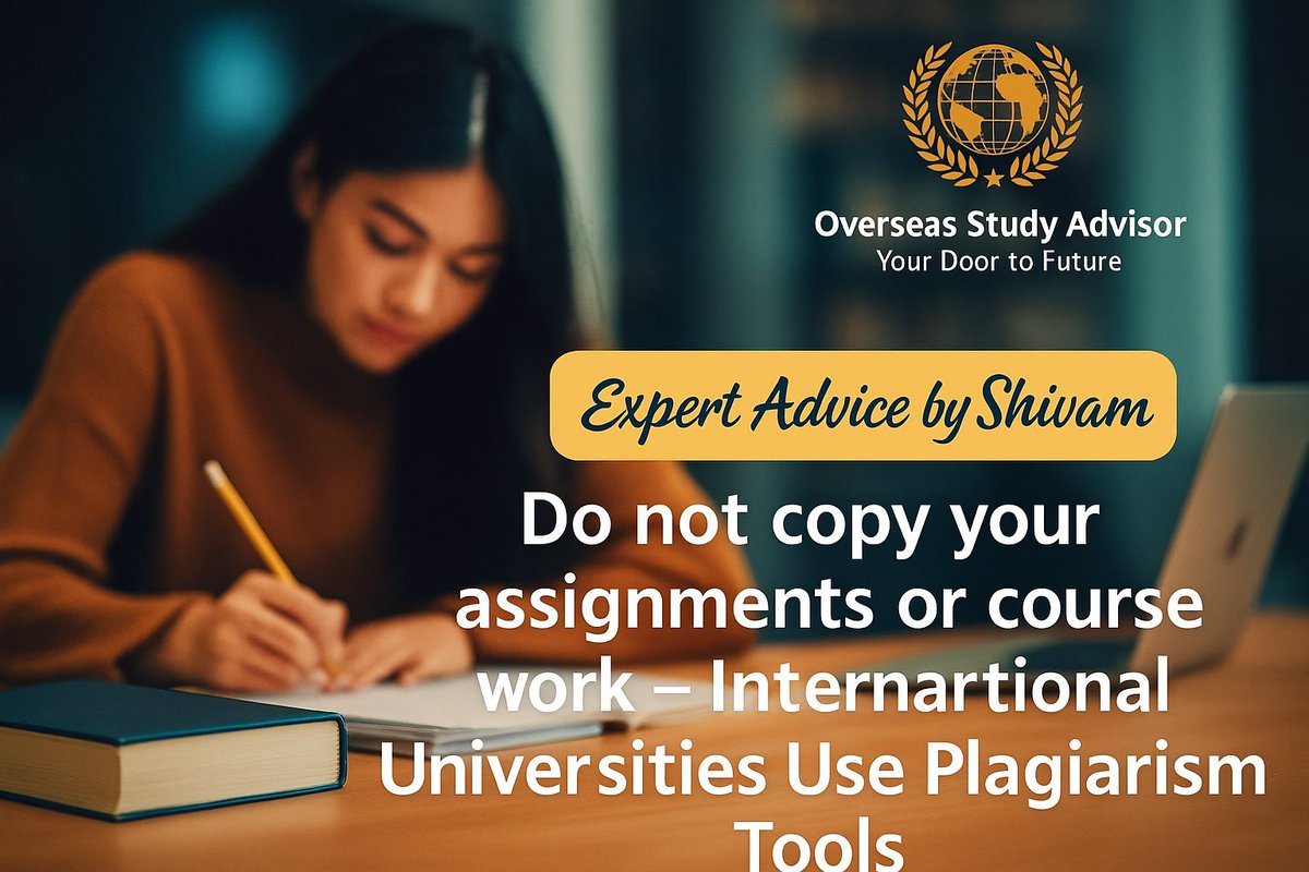 advisorOSA's tweet image. Shivam here with an important tip! 🚨

International universities strictly check for plagiarism using advanced detection tools.

Submit original &amp;amp; authentic work to stay safe and succeed academically.

#ExpertAdvice #AcademicIntegrity #NoPlagiarism #StudyAbroadTips #studytips